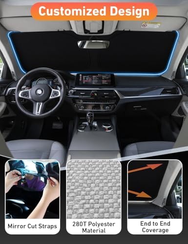 EcoNour Windshield Sunshade for Landrover Discovery Sport 2014-2025 2024 - Image 3