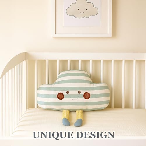 Cloud Shaped Decorative Pillow – Boho Nursery Decor & Sky Room Theme – Handmade - Image 3