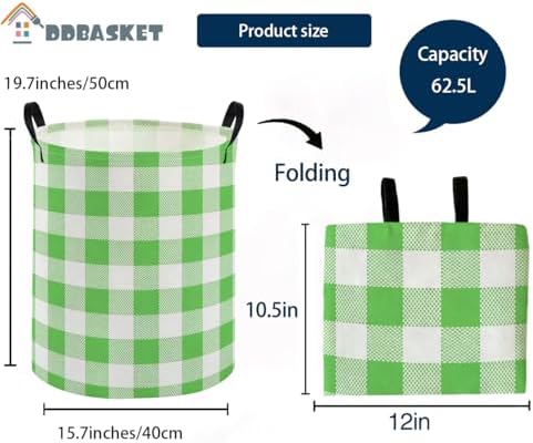 Kids Laundry Basket Grid Hamper - Image 2
