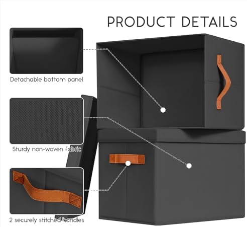 Homsorout Storage Bins with Lids - Image 4