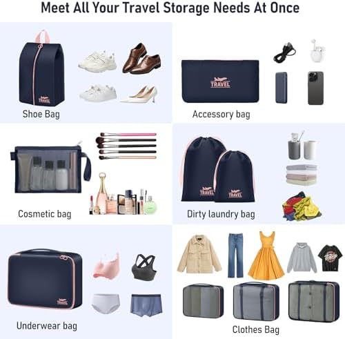 Packing Cubes for Travel 10 Set Luggage Organizer Bags - Image 5