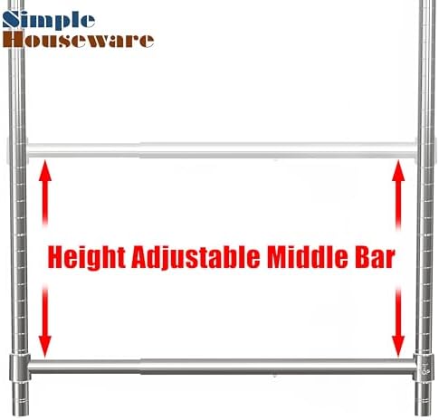 Simple Houseware Adjustable Closet Hanging Rod - Image 4
