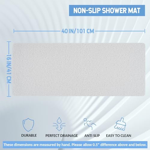 Hargiis Non-Slip Bathtub Mat, Anti Slip Shower Mat, Fast Drying Bathtub Mats - Image 2