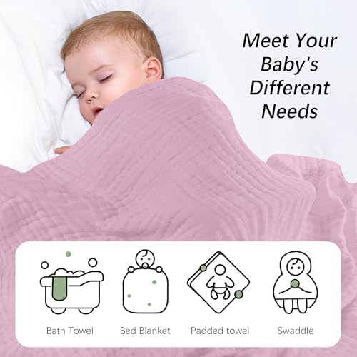 SWEET DOLPHIN Muslin Baby Bath Towels Blanket - Image 5