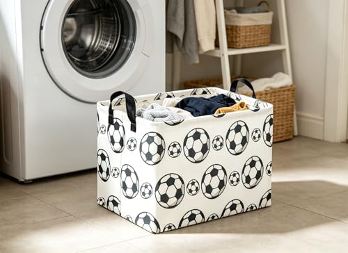 Rectangular Soccer Basket Storage Bin Organizer Box Room Decor - Image 3