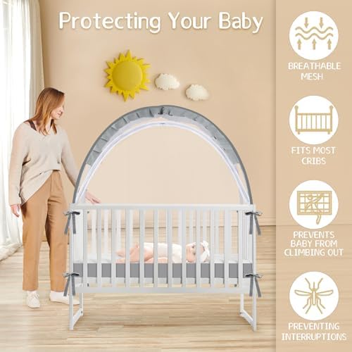 Crib Tent to Keep Baby from Climbing Out - Image 2