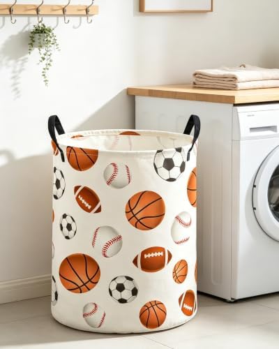 ESSME Kids Laundry Basket, Boys Hamper Collapsible Canvas Waterproof Storage Bin - Image 5
