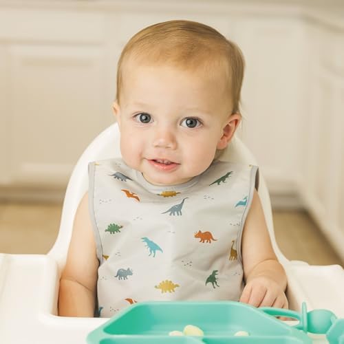 Tiny Twinkle Mess Proof Baby Bibs | 2 Pack Waterproof Toddler Bib - Image 3