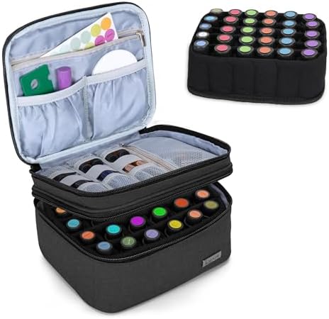 LUXJA Double-Layer Essential Oil Carrying Case Holds 30 Bottles by Luxja