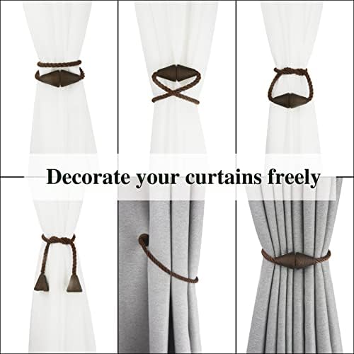 Magnetic Curtain Tiebacks Rope Decorative Holdbacks - Image 5