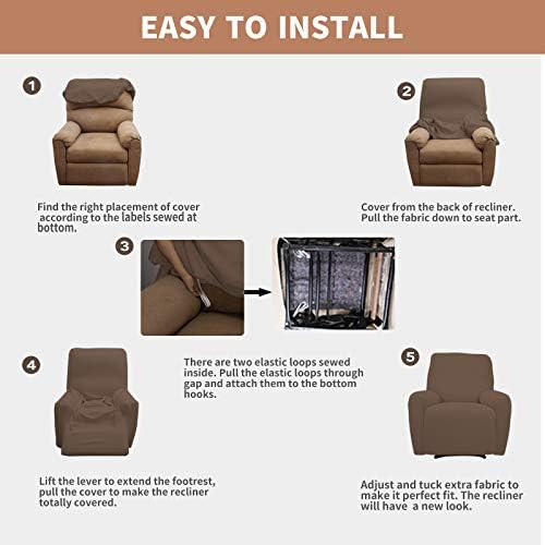 Easy-Going 100% Waterproof Recliner Chair Cover，1-Piece Recliner Slipcover - Image 5