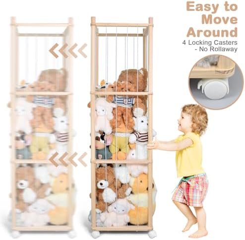 Stuffed Animal Storage, Wood Stuffed Animal Zoo Storage - Image 7