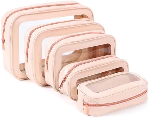 YOPCDJ 5PCS Diaper Bag Organizer Pouch Set, TSA Approved Toiletry Bag，Clear by YOPCDJ
