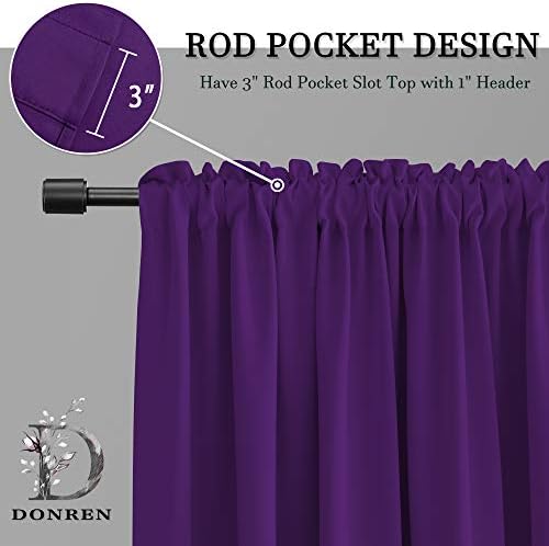 DONREN Royal Purple Window Valances - Image 3