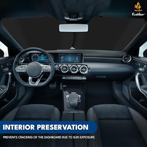 EcoNour 2-Piece Foldable Truck Window Sun Shade, UV & Heat Protection - Image 2