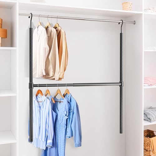 Simple Houseware Adjustable Closet Hanging Rod - Image 6