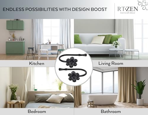 RTZEN Decorative Metal Curtain Tiebacks - Image 3