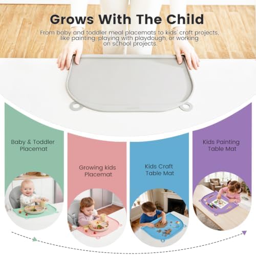 Large Silicone Placemat, Raised Edge Leakproof, Non-Slip - Image 5
