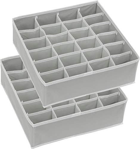 Simple Houseware 2 Pack Closet Sock Organizer, 24 Cell - Image 3