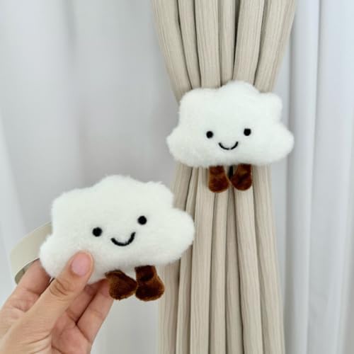 2PACK Snap-Fit Cartoon Cloud Curtain Tiebacks Hook Holdbacks Cute Curtain - Image 5