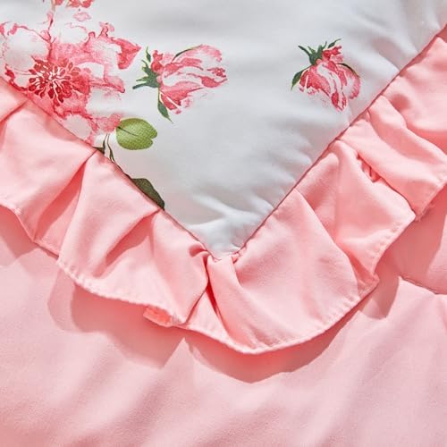 3 Pieces Flowers Crib Bedding Set Baby Ruffled Quilted Comforter - Image 5
