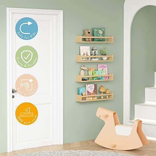 Forbena Natural Wood Nursery Bookshelves - Image 4