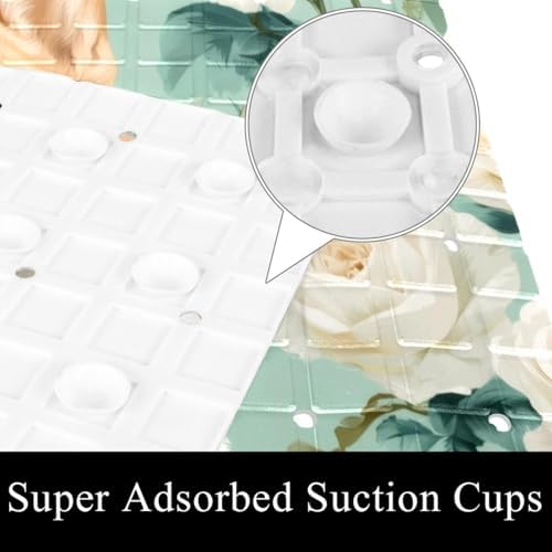 Bath Tub Shower Mat, Washable Bathtub Floor Mats, Suction Cups and Drain Holes - Image 3