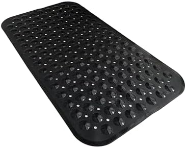 Anti-Slip Bathtub Shower Mat 28×15 Inch Opaque Black by ERASILKEN-X