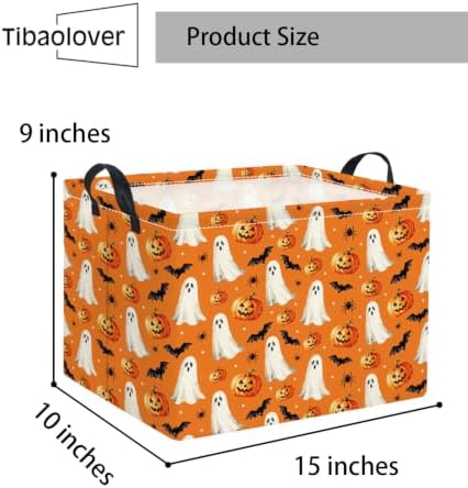 Halloween Basket Cute Baskets for Kids Pumpkin Basket Rectangular Storage Bin - Image 2