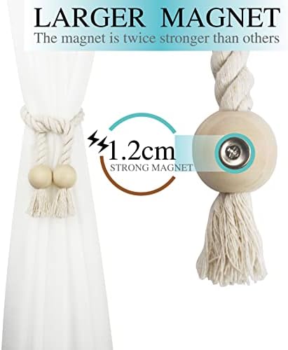 Magnetic Curtain Tiebacks Decorative Tie Back Drapes Holdbacks Nieffeiy - Image 4