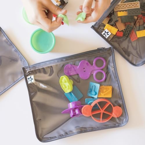 Tiny Twinkle Diaper Bag Organizing Pouches|3 Pack Mess-Proof Clear Front Travel - Image 6