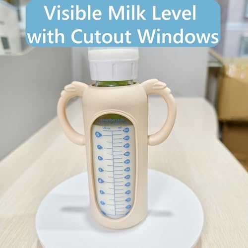 2 Pcs Silicone Sleeve for Dr. Brown Narrow Glass Baby Bottle 8 oz - Image 5