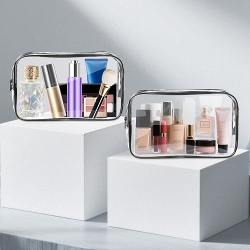 AURUZA Clear Makeup Bag, Portable Travel Toiletry Bags - Image 5