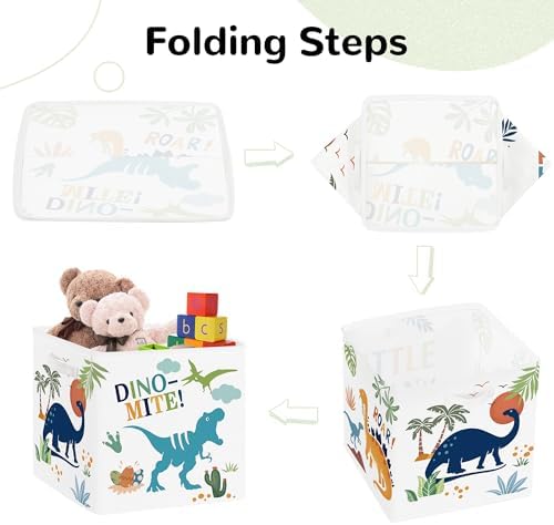 Clastyle 11.8" Dinosaur Storage Basket Set of 3 - Image 7