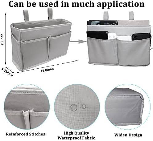 Sugaroom Bedside Storage Caddy, Bunk Bed Organizer Bed Storage Pocket Bedside - Image 4