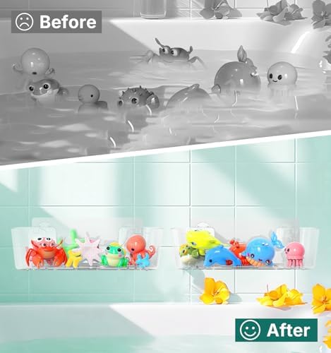 Bath Toy Storage Holder for Bathtub 2 Pack Bath Toy Organizer - Image 6