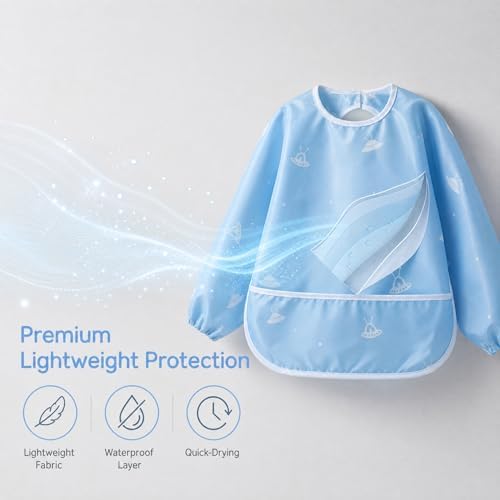 Little Dimsum Long Sleeve Bib for Baby Infant Toddler 6-36 Months - Image 5