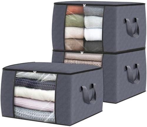 Fab totes 3 Pack Storage Bags for Clothes Blanket Storage Bins by Fabtotes