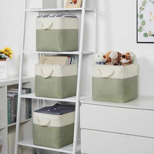 Temary Cube for Shelves 11 Inch Bin 4Pack Fabric Storage Baskets for Organizing - Image 2