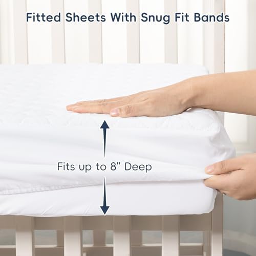 david's kids 2 Pack 52''x28'' Waterproof Crib Mattress Protector Pad Cover - Image 6