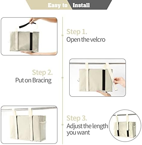 Bseash Bunk Bed Organizer, Bedside Caddy Hanging Bed Organizer Storage Bag - Image 5