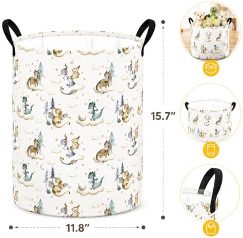 Large Laundry Basket Canvas Storage Bins Baby Nursery Hamper - Image 3