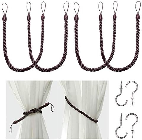 BEL AVENIR Curtain Tiebacks Ropes Tie-Backs, Handmade Holdbacks by BELAVENIR