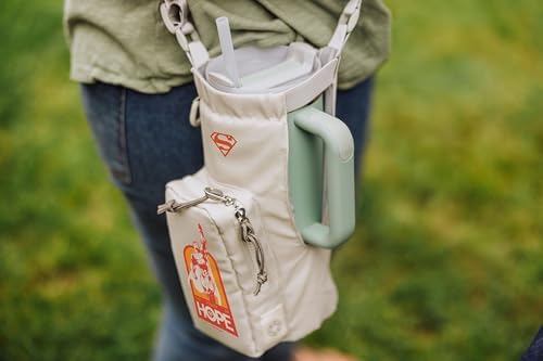 PICNIC TIME Superman Eclipse 40 oz Tumbler Tote and Crossbody Drink Carrier - Image 3