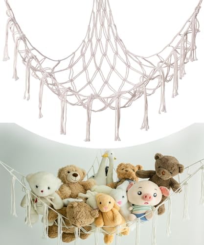 Stuffed Animal Storage Corner Hammock or Net, Toy Storage Hammock by Unknown