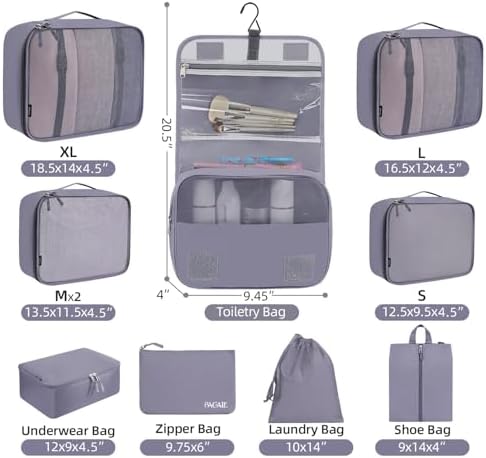 BAGAIL 6 Set/8 Set/10 Set Packing Cubes Various Sizes Packing Organizer - Image 2