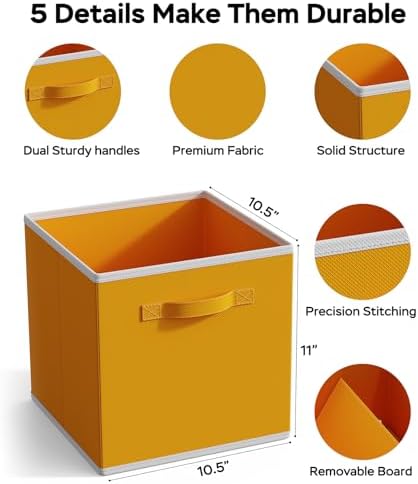 MAX Houser 6 Pack Foldable Fabric Storage Bins - Image 2