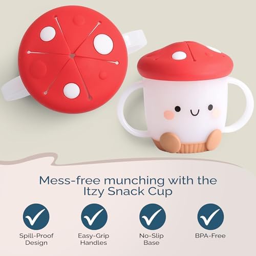 Itzy Ritzy Toddler Snack Cup, Spill-Proof w/Soft Silicone Lid - Image 3