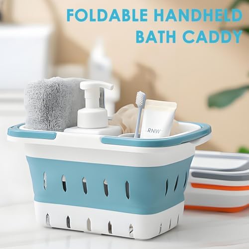 Fammart Plastic Shower Caddy Portable, Bath Basket Cleaning Caddy w/Handle - Image 2