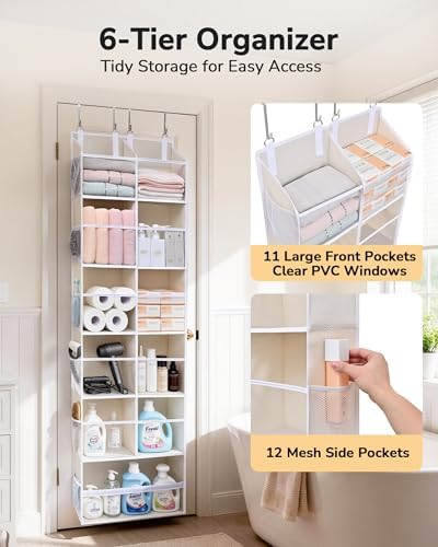 ULG Over the Door Organizer, 6-Tier Hanging Storage - Image 3